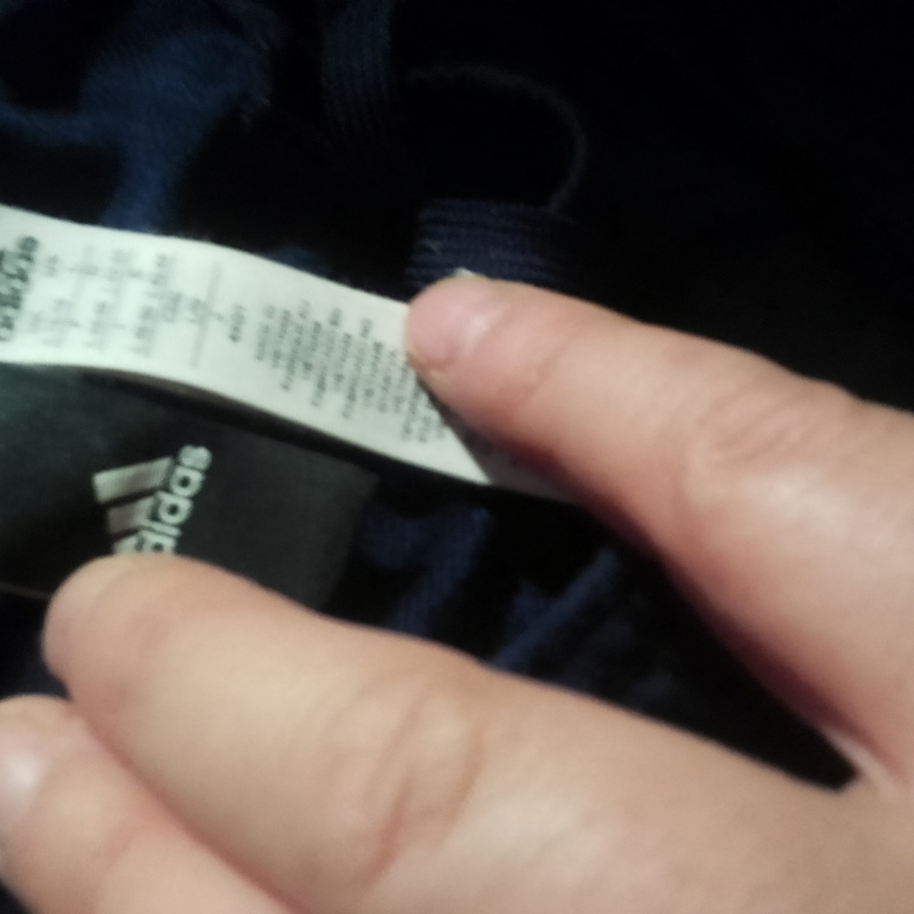 Adidas Navy Track Pants with White Stripes - Picture 7 of 16